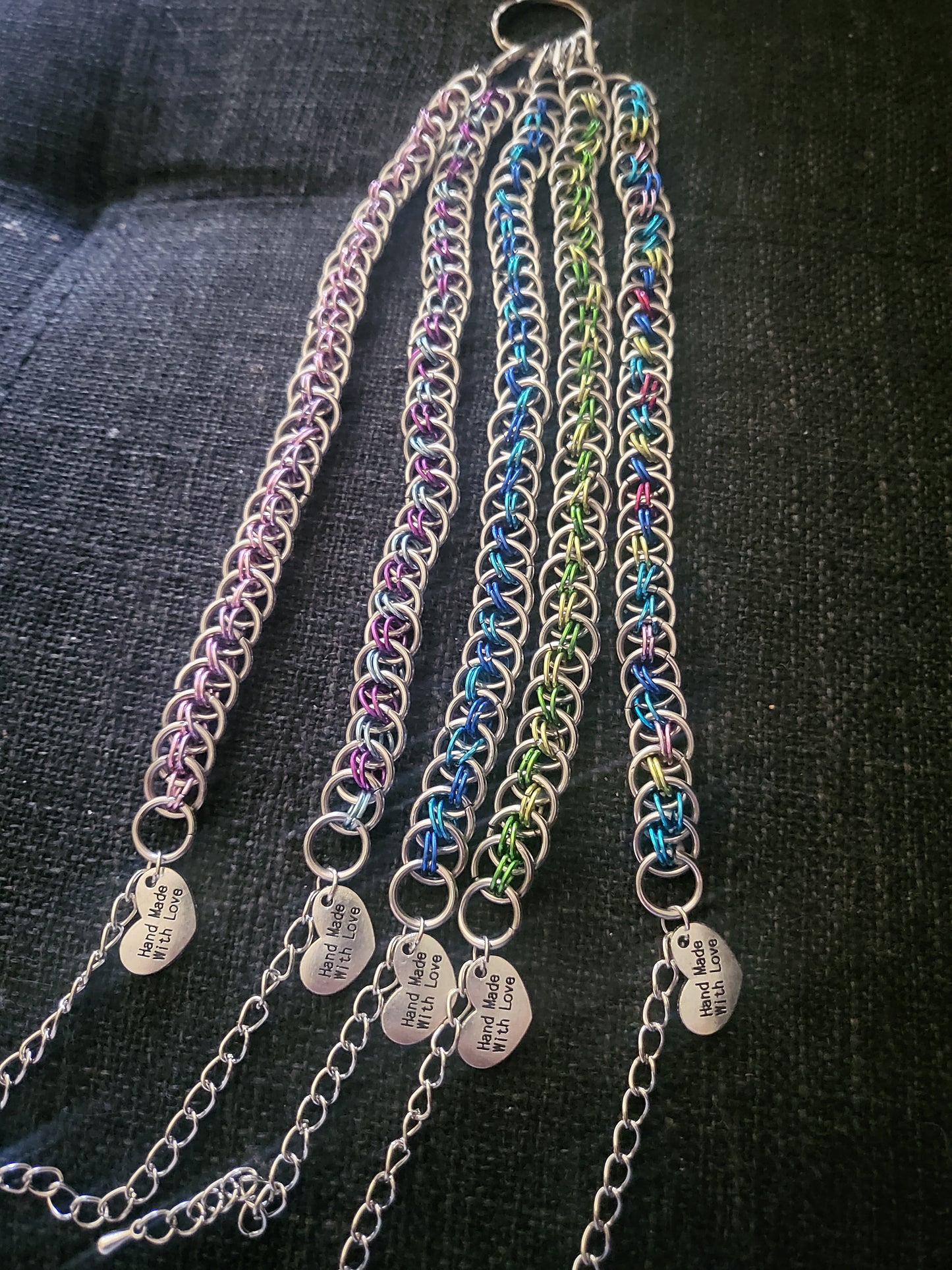 Jumpring weave bracelets