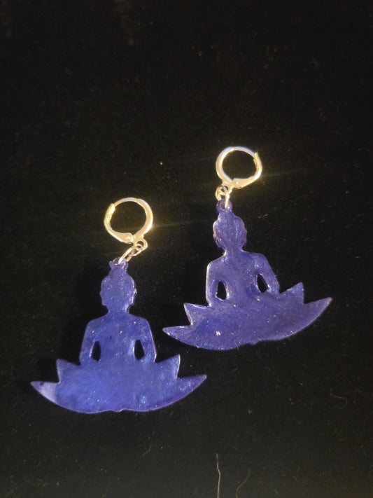 Buddha resin earrings
