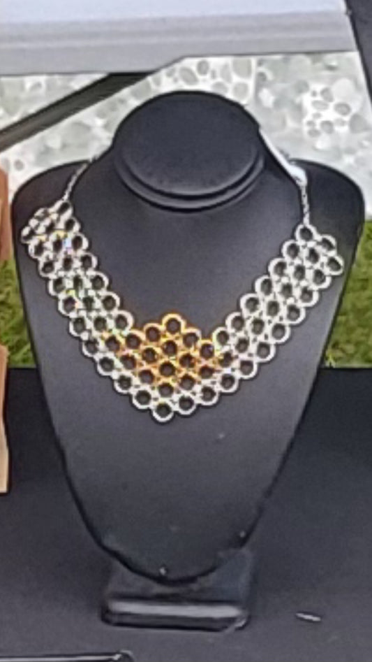Stainless steel chainmail necklace